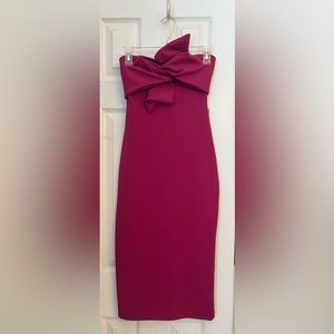 NWT Topshop Strapless Midi Bow Dress SZ 4